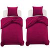 vidaXL Set Copripiumino Rosso Bord&ograve; 155x220/80x80 cm