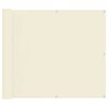 vidaXL Schermo da balcone Crema 100 x 300 cm Tessuto Oxford
