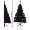 vidaXL Albero di Natale artificiale con luci integrate Nero 150 cm PVC