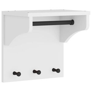 vidaXL Appendiabiti da Parete SANDNES Bianco 43x30x42 cm Legno di Pino