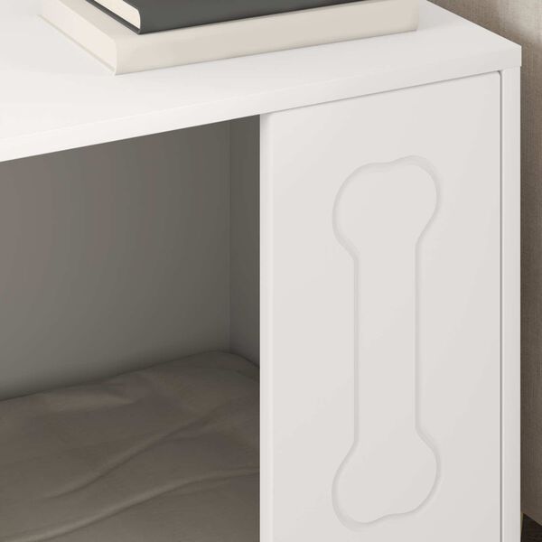 vidaXL Cuccia per cani Bianco 44 x 42 x 49 cm Legno multistrato