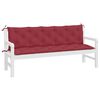 vidaXL Cuscini per Panca 2 pz Rosso Vino 180x50x7 cm in Tessuto Oxford