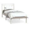 vidaXL Giroletto Bianco 90x190 cm Single in Legno Massello
