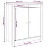 vidaXL Credenze 2 pz Bianco 70x35x80 cm in Legno Massello di Pino