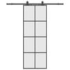 vidaXL Porta Scorrevole con Ferramenta Nera 76x205 cm in Vetro ESG