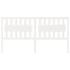 vidaXL Testiera per Letto Bianca 185,5x4x100 cm Legno Massello di Pino