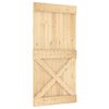 vidaXL Porta scorrevole NARVIK Naturale e Nero 100 x 210 cm (213,5 cm)
