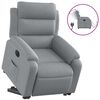 vidaXL Poltrona Reclinante Alzapersona Elettrica Grigio Chiaro Tessuto