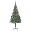 vidaXL Albero di Natale artificiale Verde 180 cm PVC e Acciaio