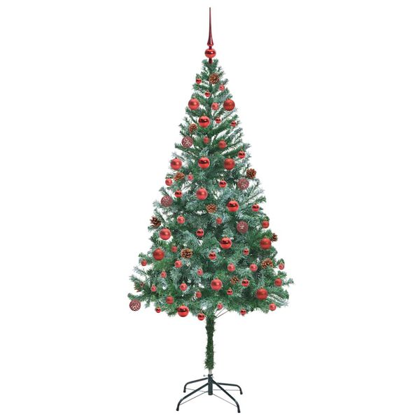 vidaXL Albero di Natale artificiale Verde 180 cm PVC e Acciaio
