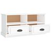 vidaXL Mobile Porta TV Bianco Lucido 93x35,5x45 cm Legno Multistrato
