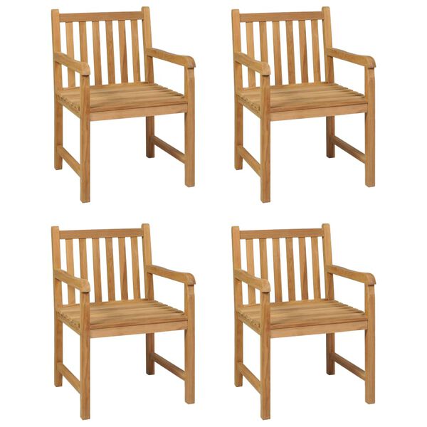 vidaXL Set da pranzo da giardino 5 pz 140x80 cm in legno massello di teak