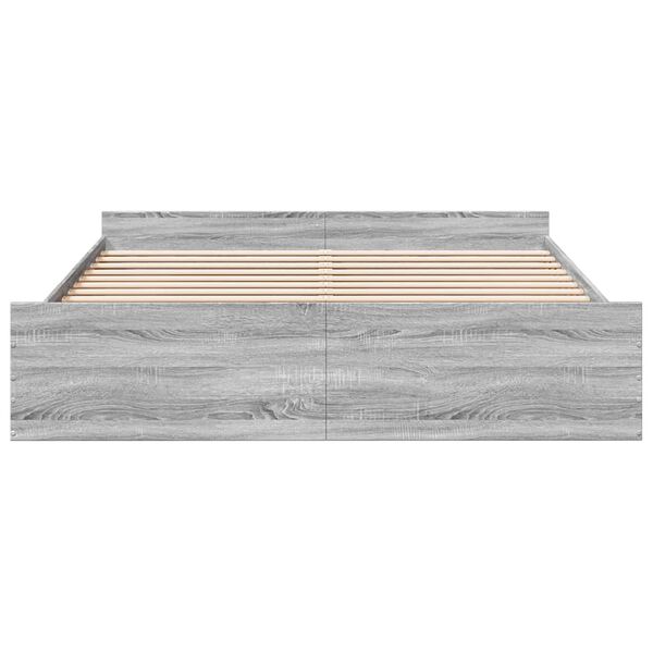 vidaXL Giroletto Cassetti Grigio Sonoma 180x200 cm Legno Multistrato
