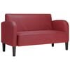 vidaXL Divano Divanetto Rosso Vino 110 cm in Similpelle