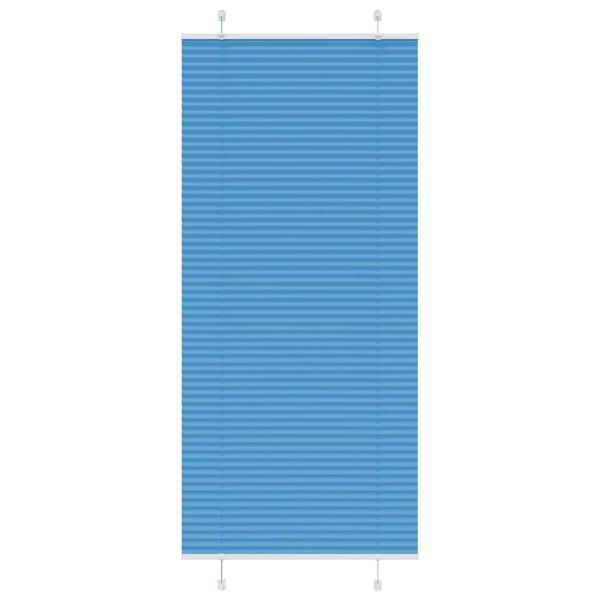 vidaXL Tenda Plissettata Blu 100x200 cm Larghezza Tessuto 99,4 cm