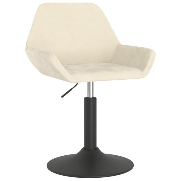 vidaXL Sgabello da Bar Crema in Velluto