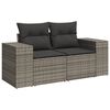 vidaXL Set Divano da Giardino 6 pz con Cuscini Grigio in Polyrattan