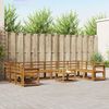 vidaXL Set di divani da esterno 11 pcs Naturale