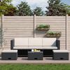vidaXL Set Divani da Giardino 4 pz con Cuscini in Polyrattan Nero