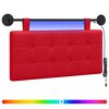 vidaXL Testiera sospesa Con luce LED Rosso Similpelle