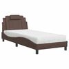 vidaXL Letto Viana con Materasso Marrone 90x200 cm in Similpelle