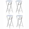 vidaXL Tavoli da Bar Set 4 pz con Ripiano in MDF Bianco