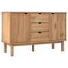 vidaXL Credenza OTTA 113,5x43x73 cm in Legno Massello di Pino