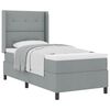vidaXL Letto a molle con cuscino Grigio chiaro 200 x 100 cm Tessuto