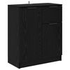 vidaXL Credenza Rovere Nero 60 x 30 x 70 cm Legno ingegnerizzato