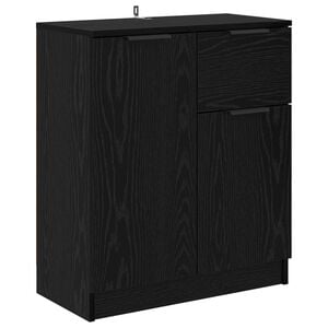 vidaXL Credenza Rovere Nero 60 x 30 x 70 cm Legno ingegnerizzato