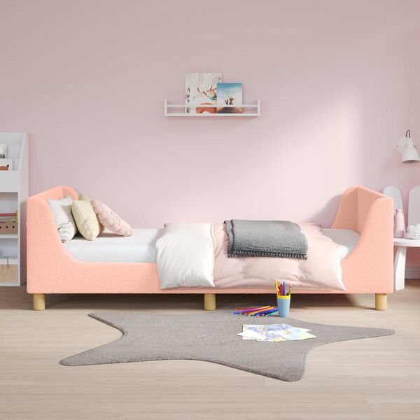 vidaXL Struttura letto bambini con testata Rosa 90 x 200 cm