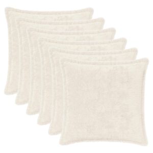 vidaXL Federa 6 pz HOUTEN Bianco 30 x 30 cm
