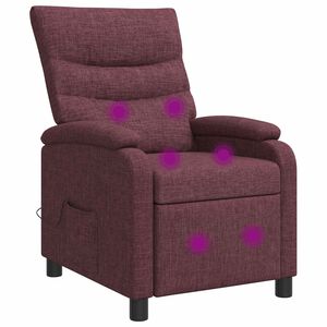 vidaXL Poltrona Massaggiante Viola Tessuto