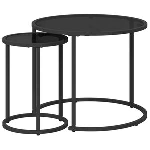 vidaXL Set di Tavolini da Caff&egrave; 2 pcs 55 x 55 x 45 cm acciaio