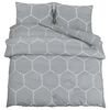 vidaXL Set Copripiumino Grigio 260x240 cm in Cotone