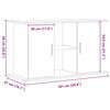 vidaXL Supporto per acquario artigianale in rovere 101x41x58 cm in legno ingegnerizzato