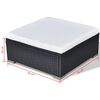 vidaXL Set Divani da Giardino 5 pz con Cuscini in Polyrattan Nero
