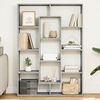 vidaXL Libreria Grigio Cemento 102x29x143 cm in Legno Multistrato