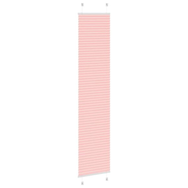 vidaXL Tenda Plissettata Rosa 45x200 cm Larghezza Tessuto 44,4 cm