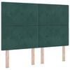 vidaXL Letto a molle con materasso Verde Scuro 140 x 200 cm Tessuto