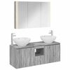 vidaXL Set di Armadi da Bagno 4 pz Sonoma grigio Legno ingegnerizzato