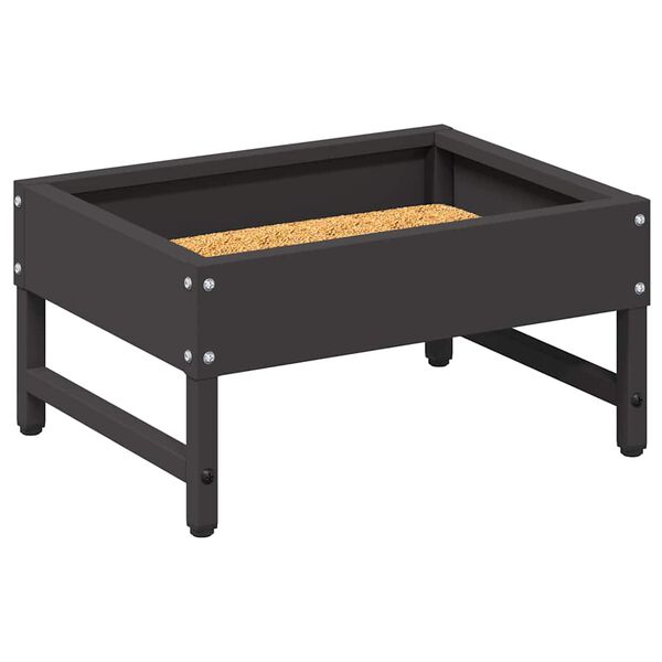 vidaXL Mangiatore per Uccelli Nero 80 x 28 x 13.5 cm