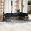 vidaXL Set Divani da Giardino 8 pz con Cuscini Grigio in Polyrattan