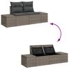 vidaXL Set Divano da Giardino con cuscino 6 pcs Grigio polyrattan
