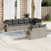 vidaXL Set Divano da Giardino 8pz con Cuscini Grigio Chiaro Polyrattan