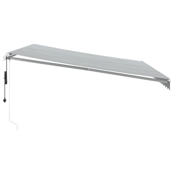 vidaXL Tenda Sole Retrattile Automatica 450x350 cm Antracite e Bianco