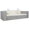 vidaXL Set di Divani 2 pz con Cuscini Grigio in Rattan Naturale