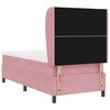 vidaXL Letto a molle con materasso Rosa 190 x 90 cm Poliestere