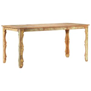 vidaXL Tavolo da Pranzo 160x80x76 cm in Legno Massello di Recupero