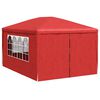 vidaXL Tenda da festa con pareti Rosso 400 x 300 x 255 cm